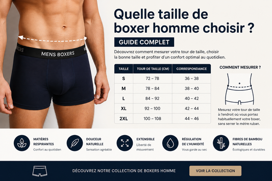 Guide complet pour choisir la bonne taille de boxer homme
