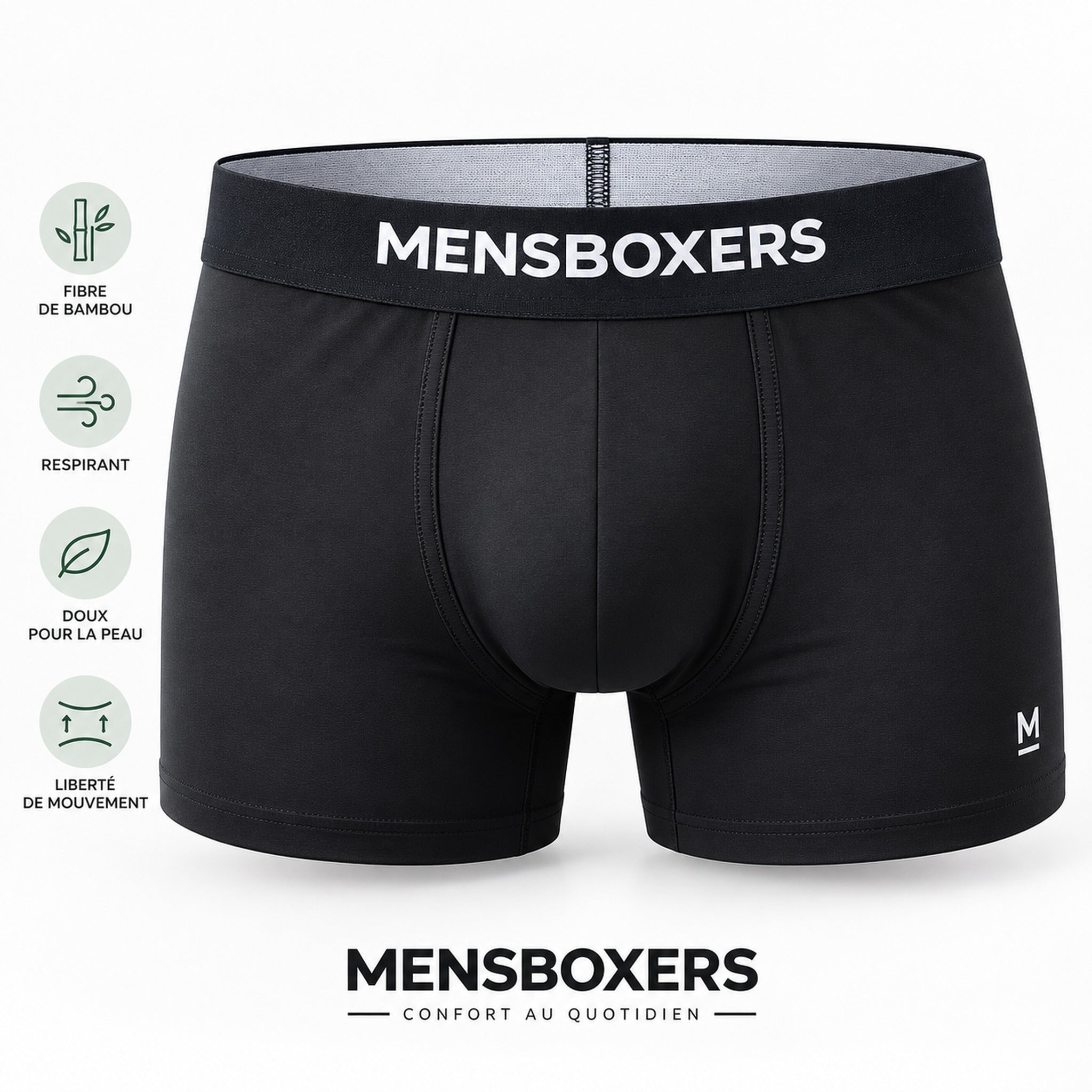 Boxer homme en bambou MENSBOXERS – vue de face