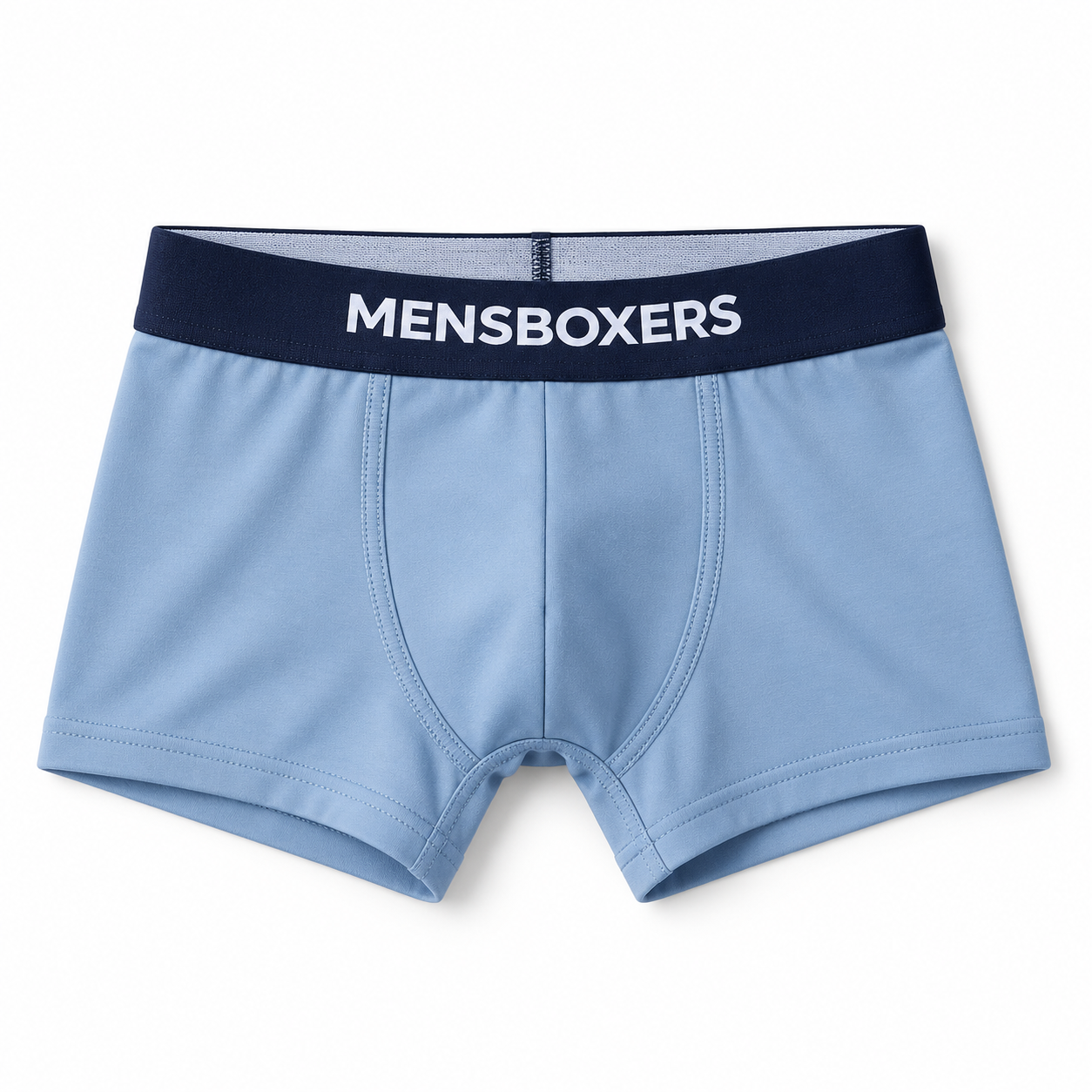 Boxer enfant MENSBOXERS en bambou – vue produit bleu clair