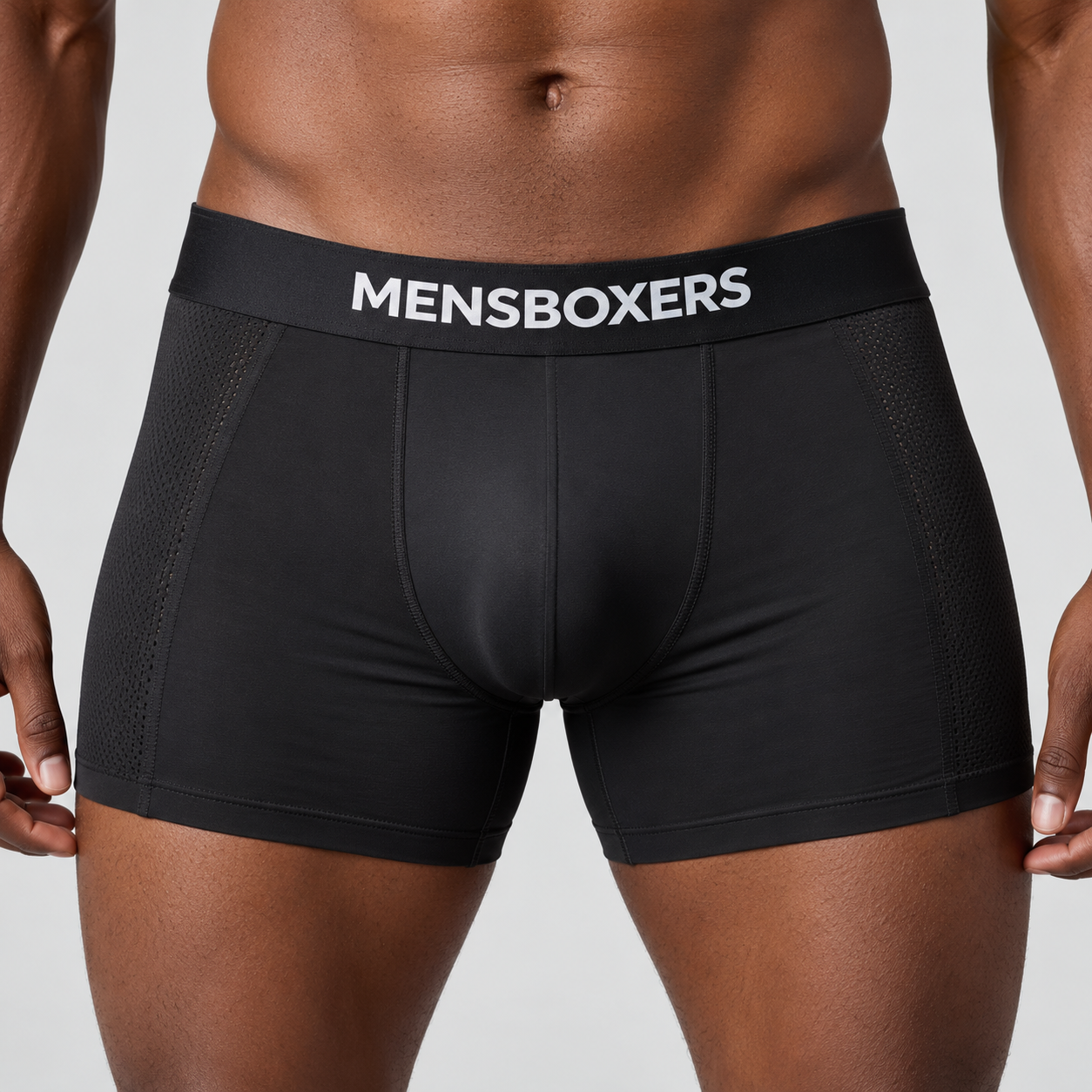 Boxer homme MENSBOXERS en bambou – vue portée de face