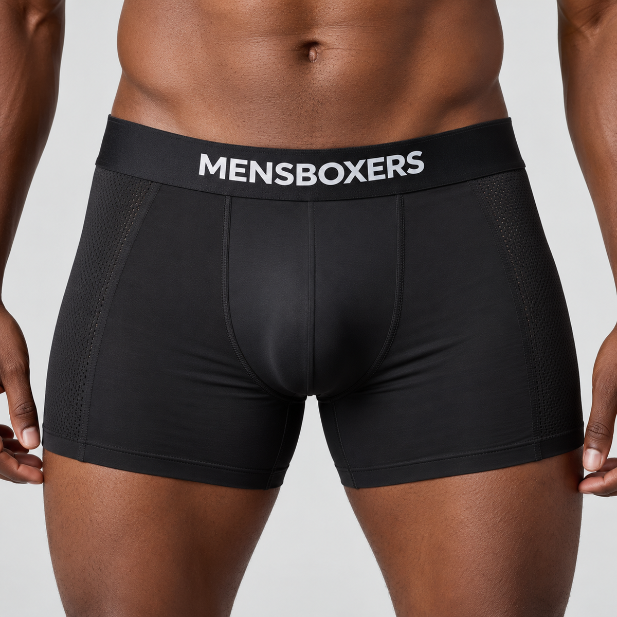 Boxer homme MENSBOXERS en bambou – vue portée de face