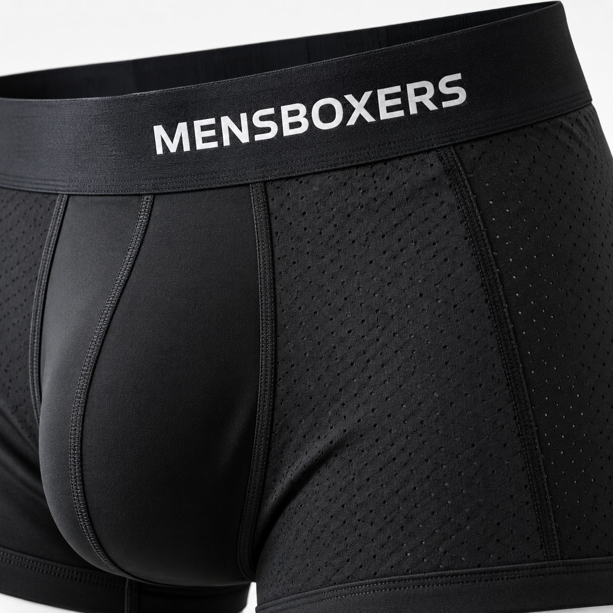 Détail de la matière et de la ceinture MENSBOXERS – boxer homme en bambou